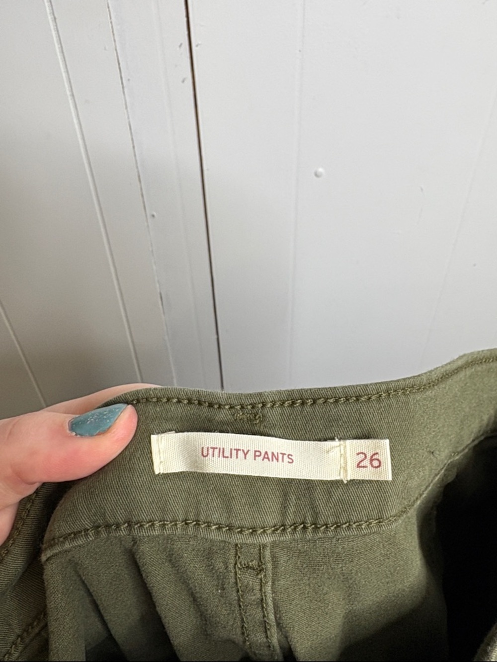 Levis Pants Womens 26 Utility Tapered Baggy Ankle Olive Green Granola Core - Picture 5 of 8